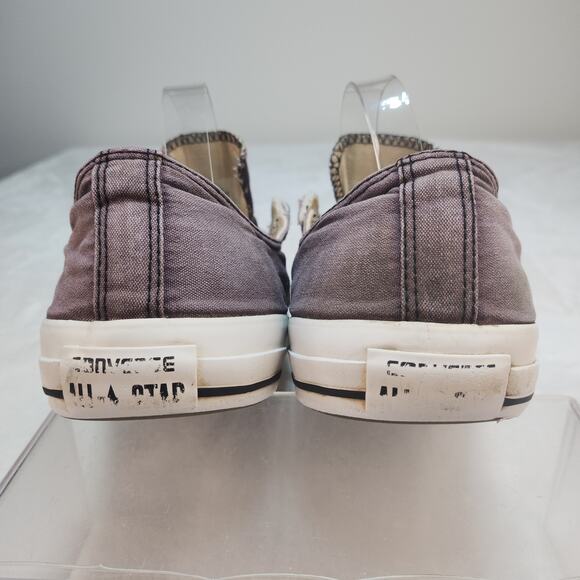 Converse Shoes Mens 13 Purple Laceless Faded Grunge Punk Destroyed Slip Ons Worn - Picture 13 of 15